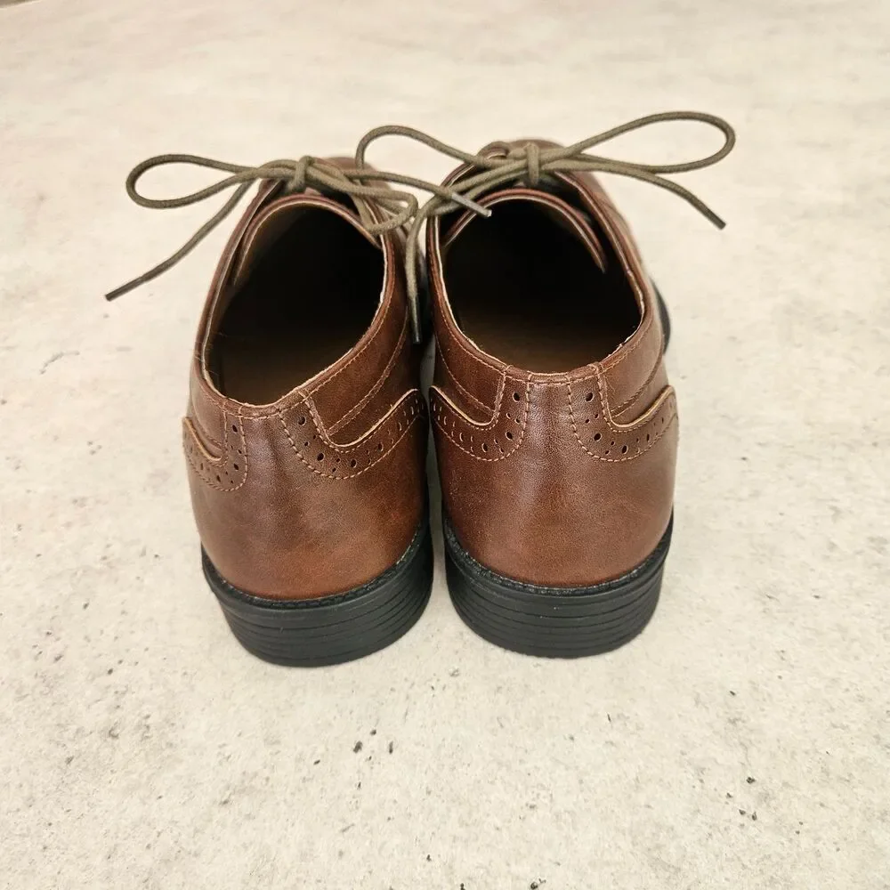 EUC Tahari Terrance Brown Cap Toe Derby/Oxford Shoes Men Sz 11 Preppy Classic